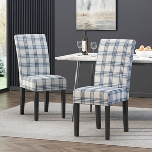 Okak Modern Style Wooden High Back Dining Chairs for Kitchen Dining Room,Upholstered Fabric Seating Dining Chair Set of 2 - 1 of 4