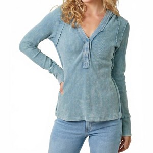 Women's Little Thermal Hoodie - mystree - 1 of 3