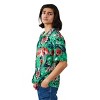 Jurassic Park Dinosaurs & Jungle Foliage AOP Short Sleeve Woven Button-Down Men's Shirt-Medium - 3 of 4