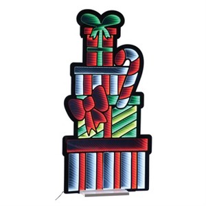 Package Stack and Candy Cane Ekkolight Acrylic 47" Lighted Decor for Christmas by Melrose - 1 of 4