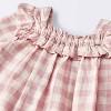 Baby Girls' Gingham Linen Slub Top & Bottom Set - Cloud Island™ Pink - 3 of 4