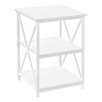 3 Tier Accent Side Table White - EveryRoom