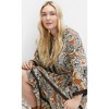Women's Plus Size Camille Print Maxi Dress - caramel | CITY CHIC - 3 of 4
