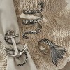 Split P Silver Octopus Napkin Ring Set of 4 - 4 of 4