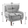 DYHOME Tufted Accent Chair, Wingback Upholstered Armchair for Living Room, Bedroom - 2 of 4
