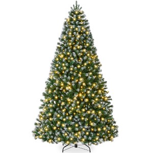 Best Choice Products Premium Pre-Lit Artificial Spruce Christmas Tree w/ Dense Branches, Easy Assembly, Metal Hinges & Foldable Base - 1 of 4