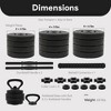 Fitvids Adjustable Dumbbell Set, 60lbs Free Weights Set with Connector, 4 in 1 Changeable Dumbbells and Barbell for Exercise and Fitness, Black/Black - 4 of 4