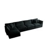 GDFStudio Hope Modern 146.5" Chenille 4-Seat Sectional Sofa with Pillows - 2 of 4