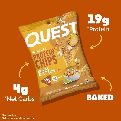 Quest Nutrition Mexican Street Corn Protein Tortilla Chips - 19g Protein - 1.1oz/8ct