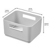 iDesign Plastic Pantry Storage Bin with Handles - Set of 4 - Gray - 4 of 4