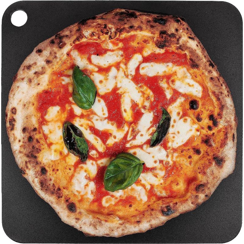IMPRESA Steel Pizza Stone for Oven, Professional Pizza Stone Made from Solid Steel, 14"x14" Unbreakable Thick Steel Baking Stone for Pizza and Bread, 1 of 7
