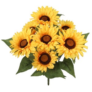 Floral Home 21" Yellow Sunflower Bush - 6-Piece - 1 of 4