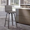 26" Vienna Faux Leather Counter Height Barstool - Armen Living - 2 of 4