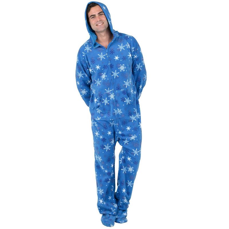 Footed Pajamas - Its A Snow Day Adult Hoodie Fleece Onesie, 2 of 5