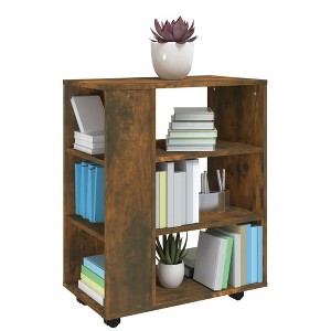 CLIHOME Rolling Office Filing Cabinet Storage Cabinet With Lockable Wheels And Open Compartments - 1 of 4