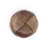 Dritz 23mm Recycled Leather Round Shank Buttons: Brown Sewing Fasteners, 3-Pack, Plastic Material - 3 of 4