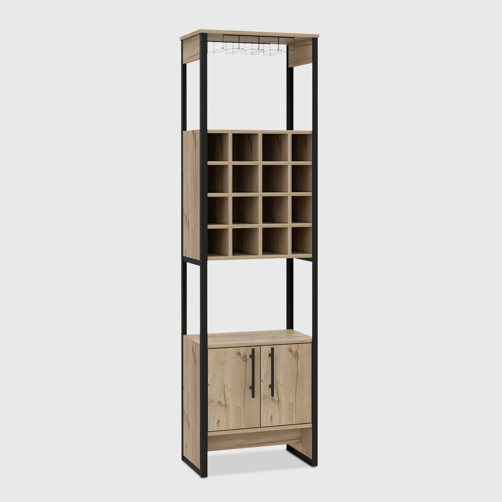 Photos - Display Cabinet / Bookcase Emery High Bar Cabinet Light Wood - RST Brands