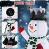 Mr Ironstone 5ft Lighted Snowman, Large Outdoor Christmas Decoration with 200 LED Lights, Multicolored Scarf and Hat - 3 of 4