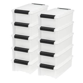 IRIS USA 9.4Qt 2 Layer Stack and Carry Storage Containers with