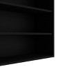 GlasFlength Kitchen Storage Kitchen Wall Cabinet Open Shelves Cabinet Rectangular Storage Cupboard for Kitchen, Black, 12"*36"*30" - 4 of 4