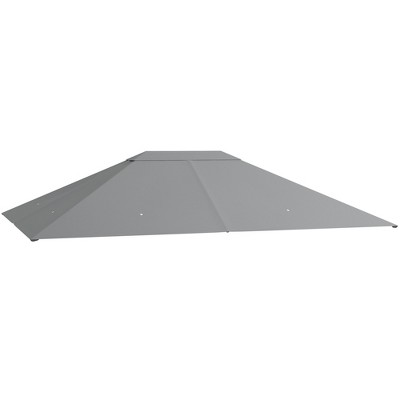 Outsunny 10' x 13' Gazebo Canopy Replacement, Patio Gazebo Roof with Top Vents