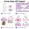 Big Dot of Happiness Beautiful Butterfly Floral Baby Shower or Birthday Party Clear Goodie Favor Bag Labels Candy Bags with Toppers 24 Ct - 3 of 4