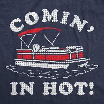 Мужские футболки Crazy Dog T-Shirts, Inc. Mens Funny T Shirts Comin In Hot Sarcastic Pontoon Boat Graphic Novelty Tee for Men - Crazy Dog Men's T Shirt With Sarcastic Sayings Navy XL — фото 2