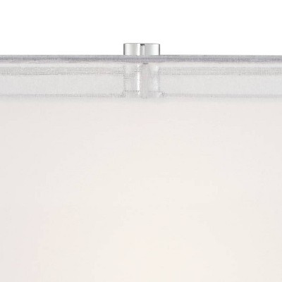 Proxima Chrome X-Shaped Base Table Lamp with White Fabric Shade