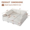 6-Seater Oversized Modular Sectional Sofa, Convertible Chenille Couch with Storage, Chaise & Removable Cover for Living Room, Home, Office, Beige - 2 of 4