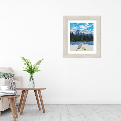 Distressed Whitewash Wood Rectangle Wall Picture Frame