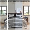 Sapphtopaz Comforter Set Quilt Set with Tufted Chevron Chenille Tufting Botanical Printing 3 Piece 1 Quilt, 2 Pillow Shams - 4 of 4