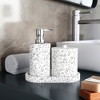 Creative Scents Mosaic Stone White Bathroom Accessories Set - 3 Piece - 2 of 4