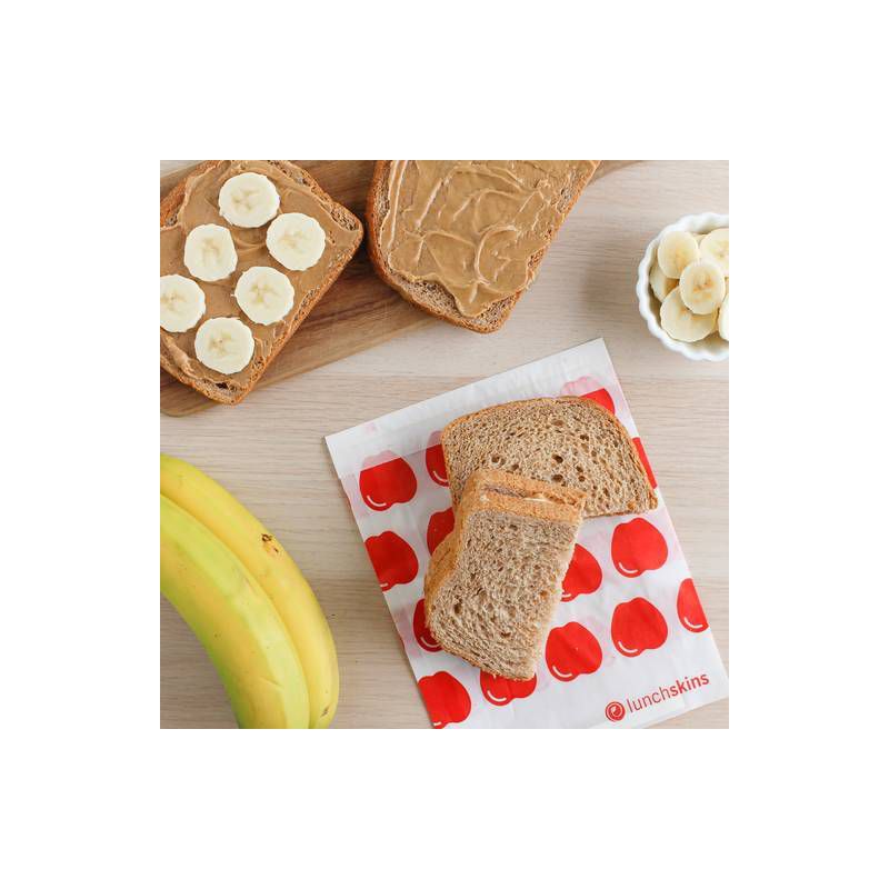 Lunchskins Recyclable & Sealable Paper Sandwich Bags - Apple - 50ct, 4 of 16