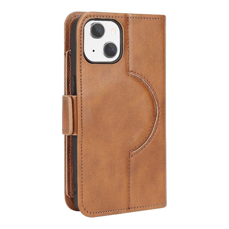 SaharaCase Folio Wallet MagSafe Phone Case for iPhone 15 Shock Absorbing Brown (CP00446), 1 of 9