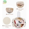 Narwey Barrel Drawstring Makeup Bag, Large Quilted Puffer Cosmetic Bag, - 3 of 4