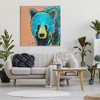 Stupell Industries Brilliant Blue Bear Gazing Street Style Graffiti Splatter Canvas Wall Art - 2 of 4