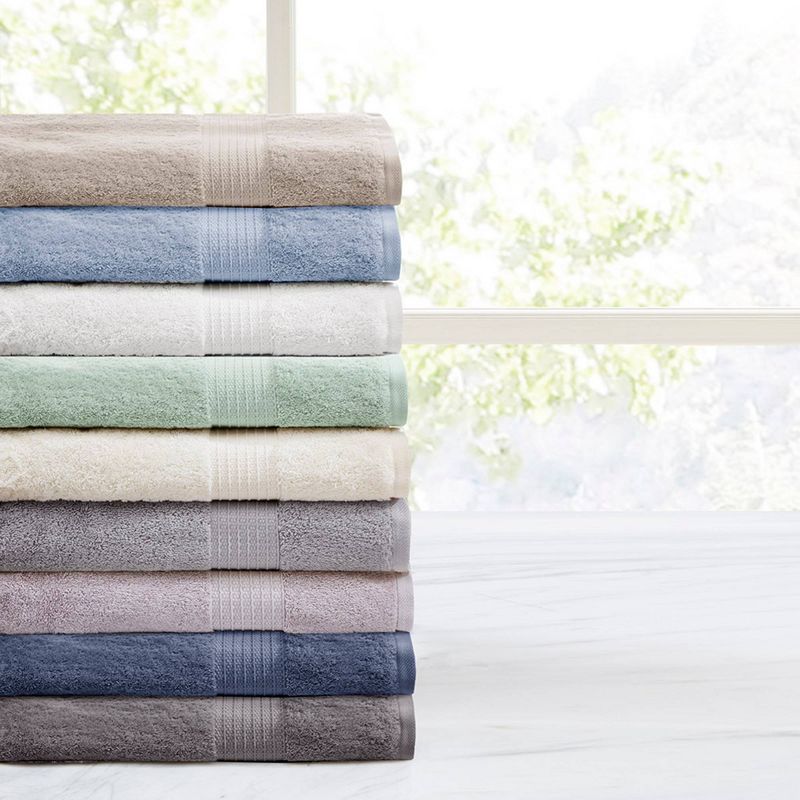 100% Organic Cotton 6pc Absorbent Ultra Soft Bath Towel Set, 3 of 12