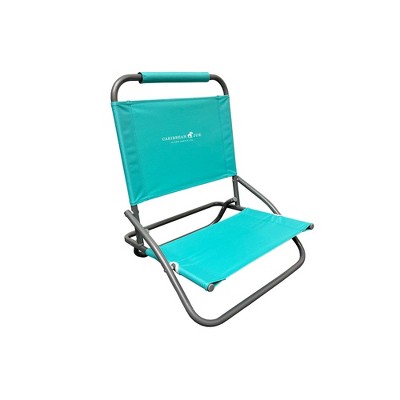 Teal Portable Folding Beach and Camping Chair with Steel Frame
