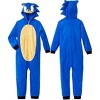 Sonic The Hedgehog Little/Big Boys' One-Piece Hooded Union Suit Pajamas - 3 of 4