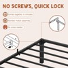 Twin Full Queen King Size Metal Bed Frame, 6/8/10/14 Inch High Platform with Iron Slats, No Box Spring Needed, Heavy Duty Support Up to 800 lbs - 4 of 4