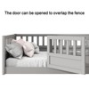 NicBex Twin/Full Size Floor Bed for Kids,Montessori Bed Frame with High Fence and Small Door,Sturdy Wood Playhouse Montessori Bed for Girls/Boys - image 4 of 4