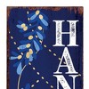 HomeRoots 36" Blue White And Gold Hanukkah Tree Solid Wood Porch Sign - 4 of 4