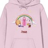 Adventure Time Princess Bubblegum Candy People Unite Long Sleeve Cradle Pink Hooded Sweatshirt - image 2 of 2