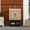 KTMBDW 24" Bathroom Vanity with Sink Combo Set and Hot and Cold Faucet , Freestanding Bathroom Cabinet with 2 Doors and Open Shelf for Bathroom - 3 of 4