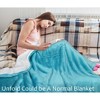 Tirrinia Fleece Wearable Blanket Super Soft Comfy Plush Fleece  for Women Men Throw Wrap Cover Indoors or Outdoors , 55''x 80'' - 3 of 4