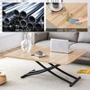 Maggift Patio End Tables, Texture Design Coffee Table for Living Room, Patio, Bedroom, Black, 43.3"*39.3"*29" - 4 of 4