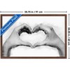 Trends International Reinders: Romantic Black & White - Love Sign Framed Wall Poster Prints Mahogany Framed Version 22.375" x 34" - 3 of 4
