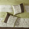 Sapphtopaz 7 Piece Bedding Comforter Sets Farmhouse Style Piecing Pleating and Flowers Embroidery Design Reversible Quilt Set - 4 of 4