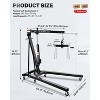 2-Ton Hydraulic Shop Crane Folding Engine Hoist with Lever,4400Lbs Capacity w/6 Steel Casters-Heavy-Duty Portable Car Lift for Truck Engines(168lbs) - 2 of 4