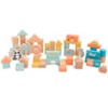 SARO 60 Piece Colorful Wooden Building Blocks Set - FSC Certified, Safe Construction Toy for Toddlers & Kids, Develops Fine Motor Skills - 3 of 4